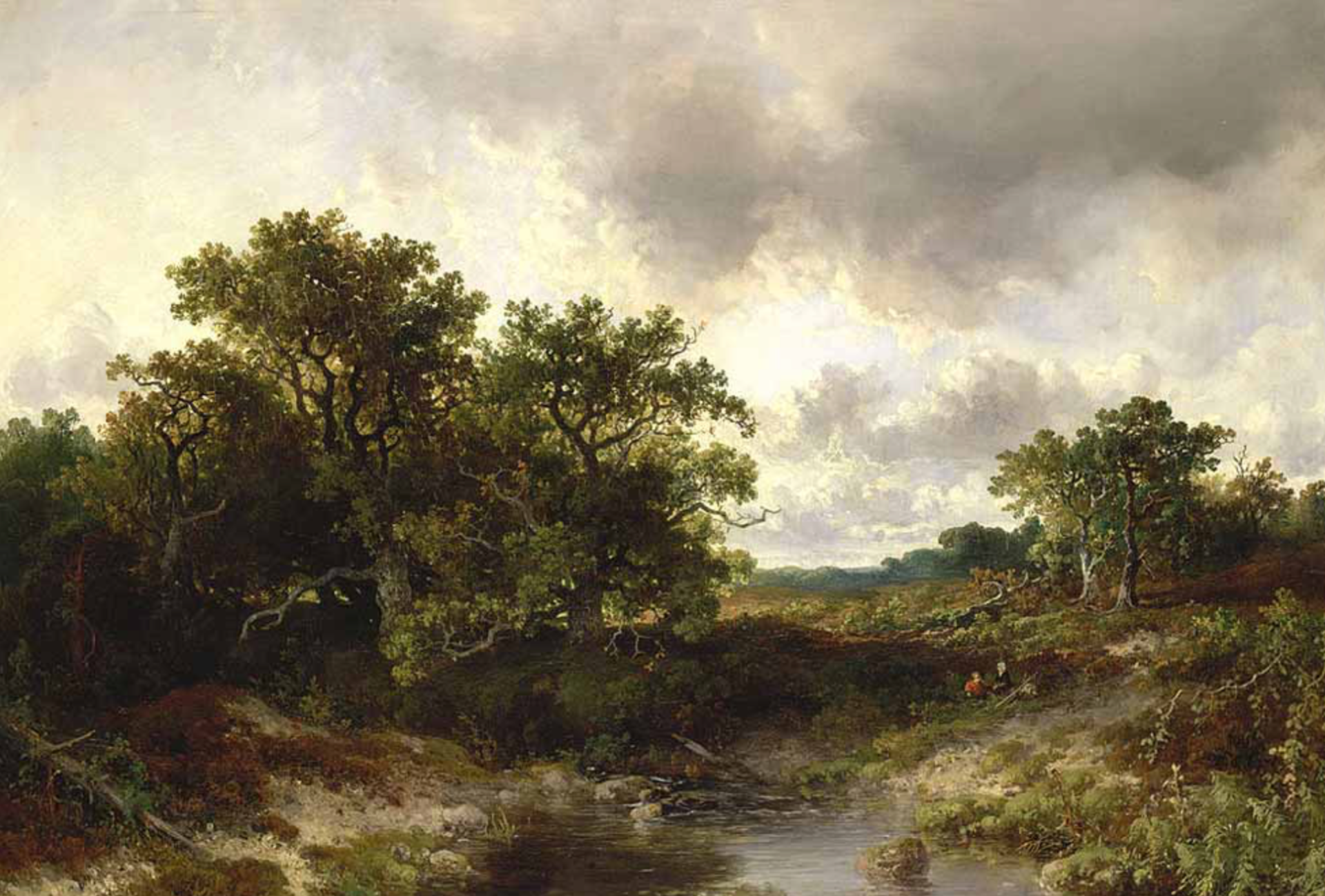 J.W. Bilders, Wodanseiken aan de beek in Wolfheze ca. 1860-1865, collectie Teylers Museum